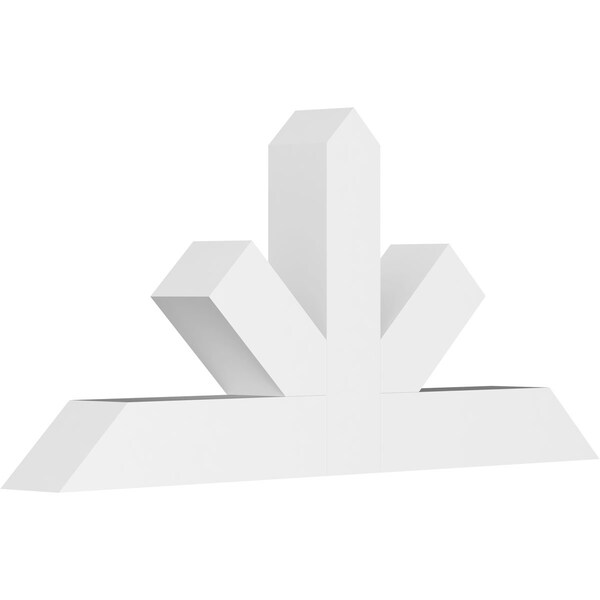 Ekena Millwork Saratoga Architectural Grade PVC Gable Bracket, 60"W x 27 1/2"H x 6"D x 6"F, 11/12 Pitch GBP060X28X0606SAR00 - main